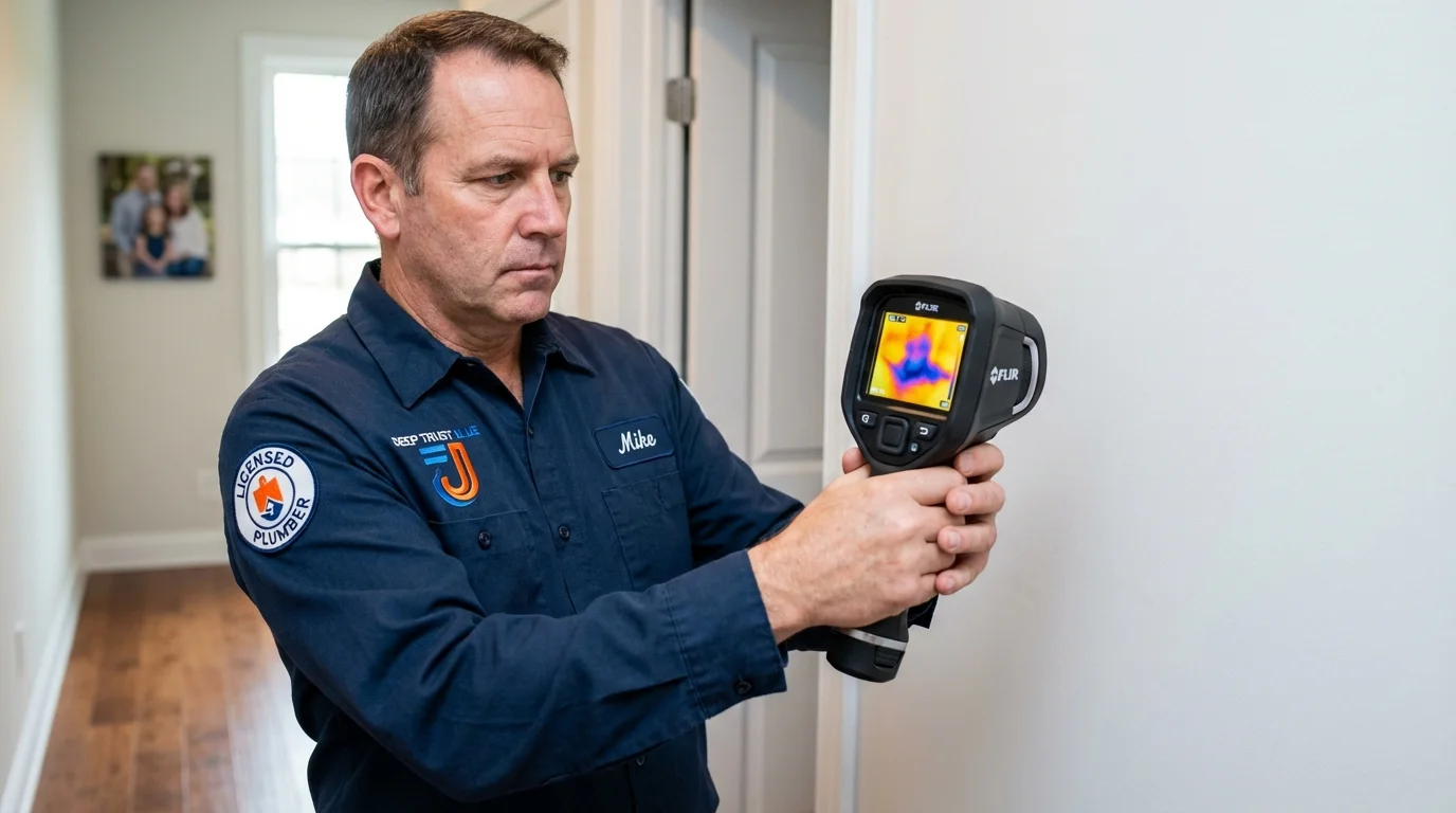 Thermal imaging leak detection by Johns Plumbing LLC in Pittsfield